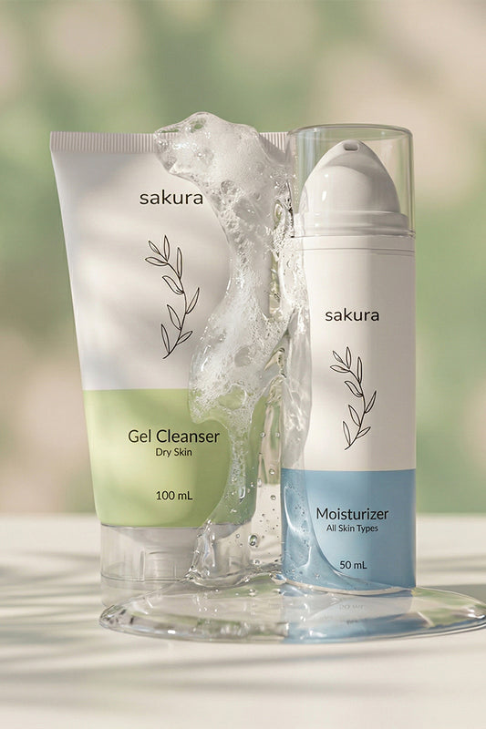 (Dry Skin Gel Cleanser + All Skin Moisturizer)  🎁