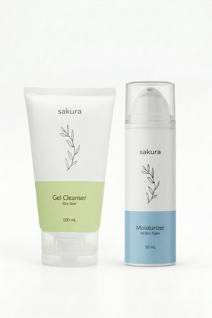 (Dry Skin Gel Cleanser + All Skin Moisturizer)  🎁
