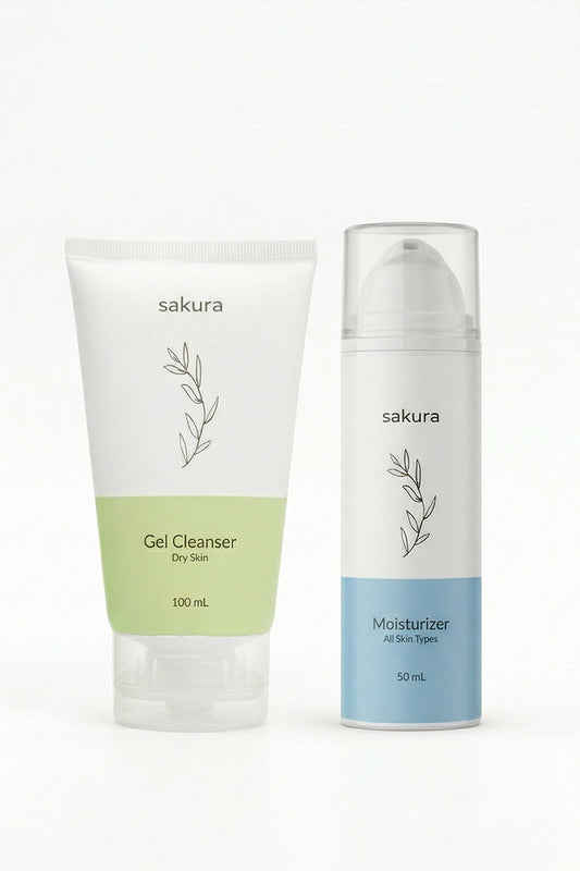(Dry Skin Gel Cleanser + All Skin Moisturizer)  🎁