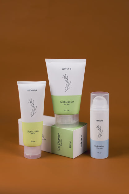 (Dry Skin Gel Cleanser + All Skin Moisturizer + Mineral Sunscreen) 🎁