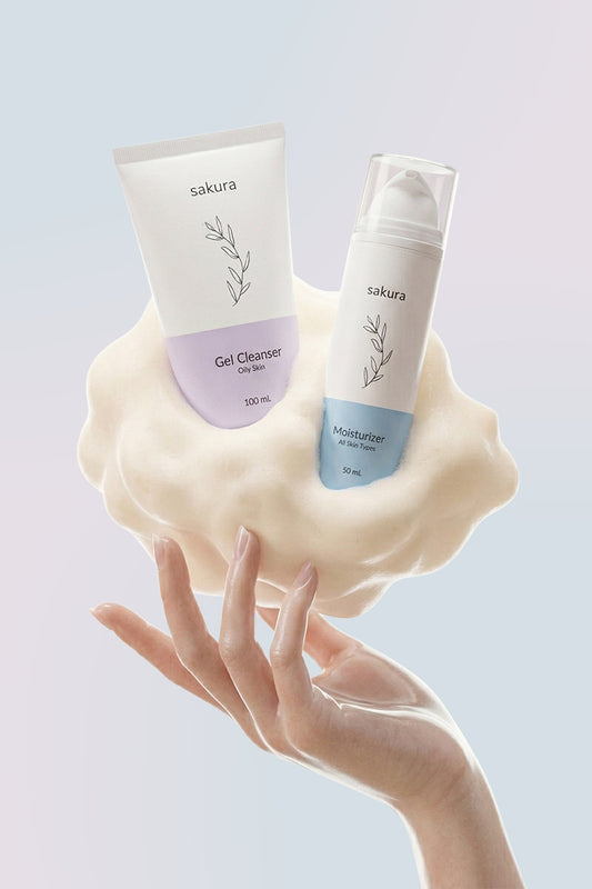 (Oily Skin Gel Cleanser + All Skin Moisturizer) 🎁