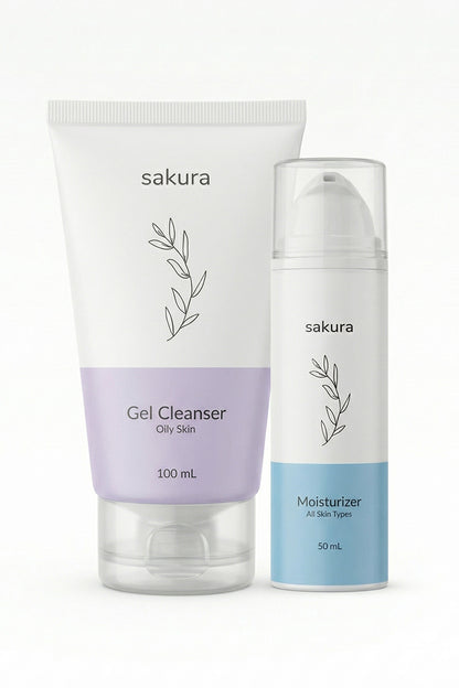 (Oily Skin Gel Cleanser + All Skin Moisturizer) 🎁