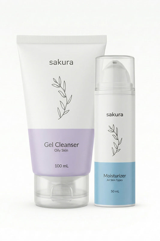 (Oily Skin Gel Cleanser + All Skin Moisturizer) 🎁